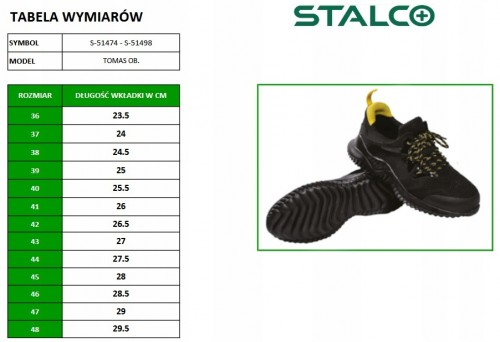 PÓŁBUT ROBOCZY 'TOMAS OB ' ROZ.45 STALCO PREMIUM