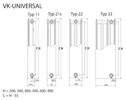 GRZEJNIK BRUGMAN UNIW. 22-900-600 (1396W) NEW